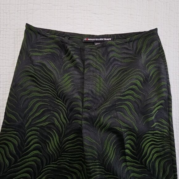 Company Ellen Tracy Women's Size 0 Petite Tropical Green Stretch Casual Pants - Picture 3 of 13